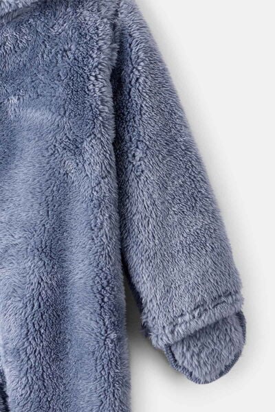 CARTER'S Erkek Bebek Mavi Kapüşonlu Tulum