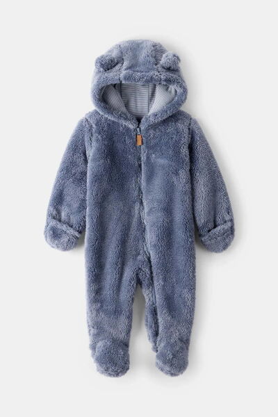 CARTER'S Erkek Bebek Mavi Kapüşonlu Tulum