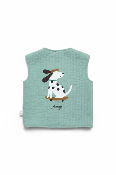 Miela Kids Funny Dog Kapitone Yelek Mint