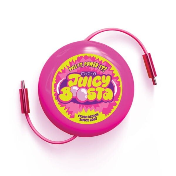 Mustard Juicy Boosta USB-C 100W Hızlı Şarj Kablosu - Pembe