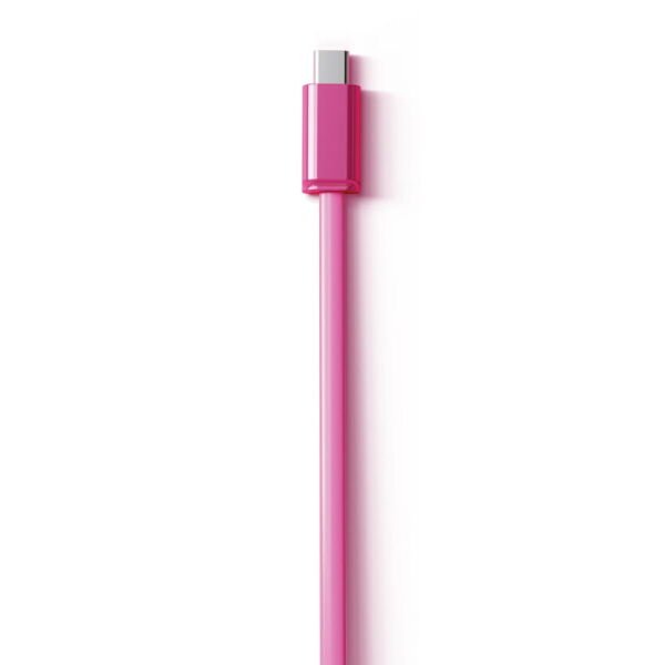 Mustard Juicy Boosta USB-C 100W Hızlı Şarj Kablosu - Pembe