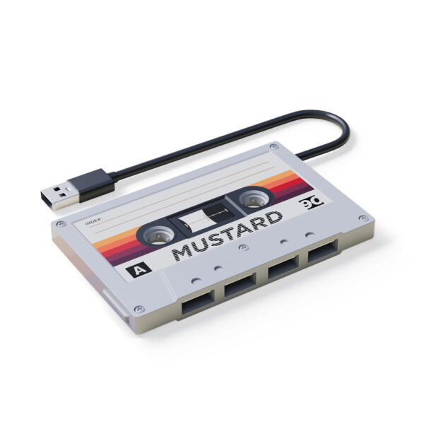 Mustard Retro 4 Girişli USB Çoğaltıcı