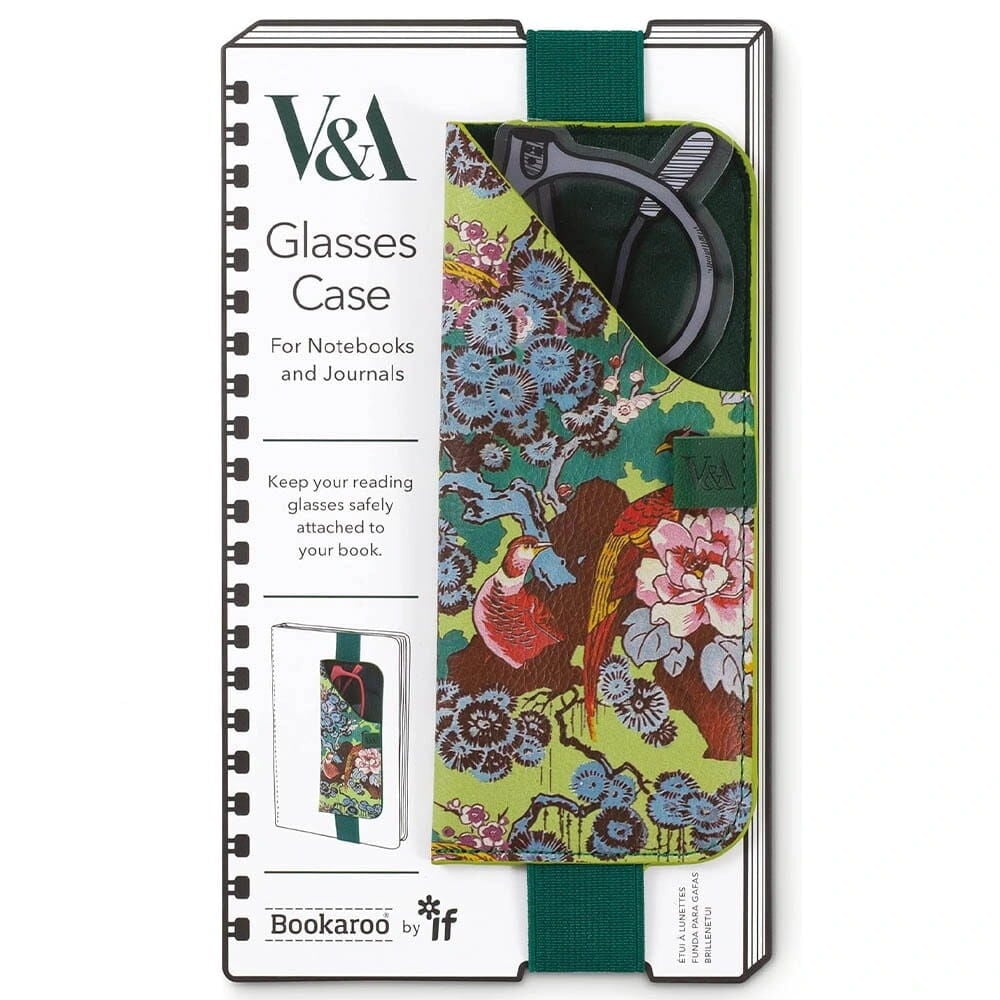 if Bookaroo Gözlük Kılıfı - Yeşil Çiçek Desen