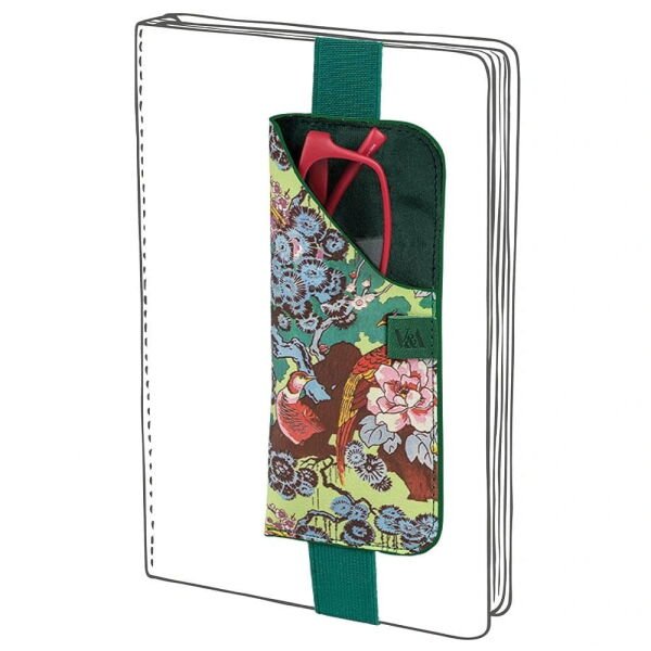 if Bookaroo Gözlük Kılıfı - Yeşil Çiçek Desen