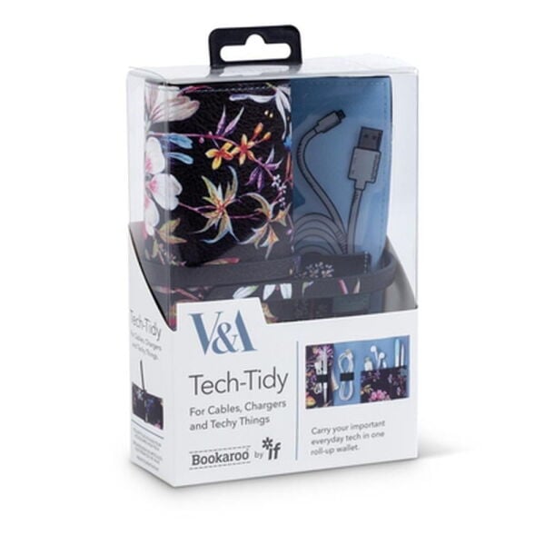 if Bookaroo Tech-Tidy Kablo Düzenleyici Kilburn Black Floral
