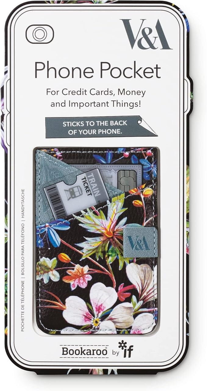 if  Bookaroo Phone Pocket Telefon Kartlığı Kilburn Black Floral