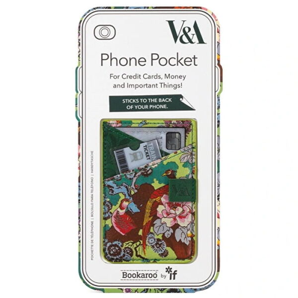 if Bookaroo Telefon Üstü Cüzdan - Yeşil Çiçek Desenli