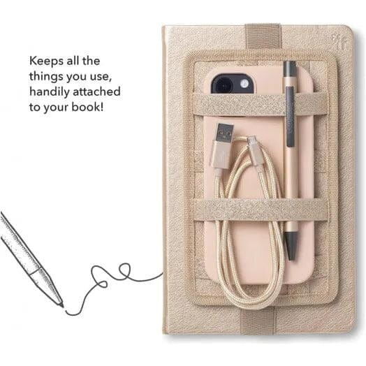 if Bookaroo Pen Pouch Notebook Tidy Defter Üstü Düzenleyici Gold Altın