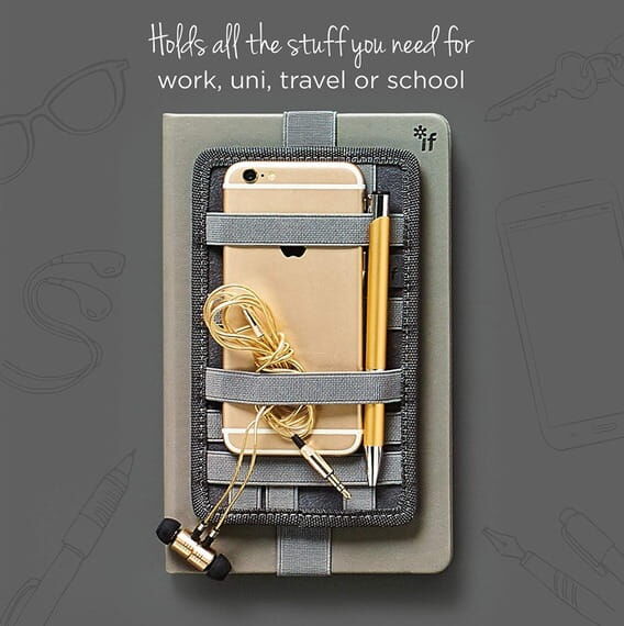 İf Bookaroo Pen Pouch Notebook Tidy Defter Üstü Düzenleyici Charcoal Gri