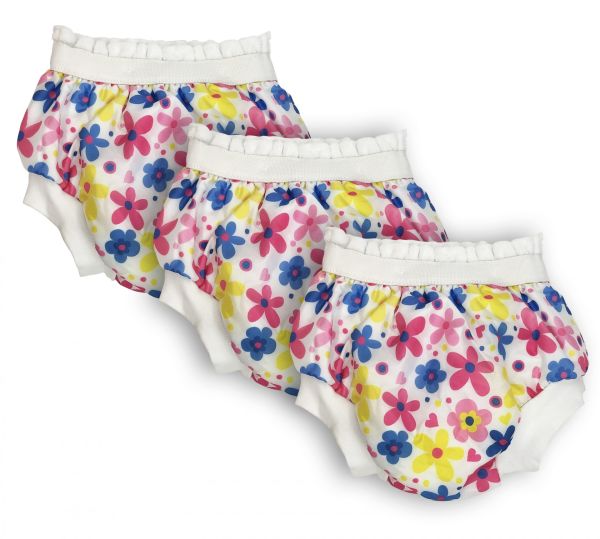 Sema Baby 3'lü Desenli Lüks Alıştırma Külodu No.2 15-20 kg - Flowers