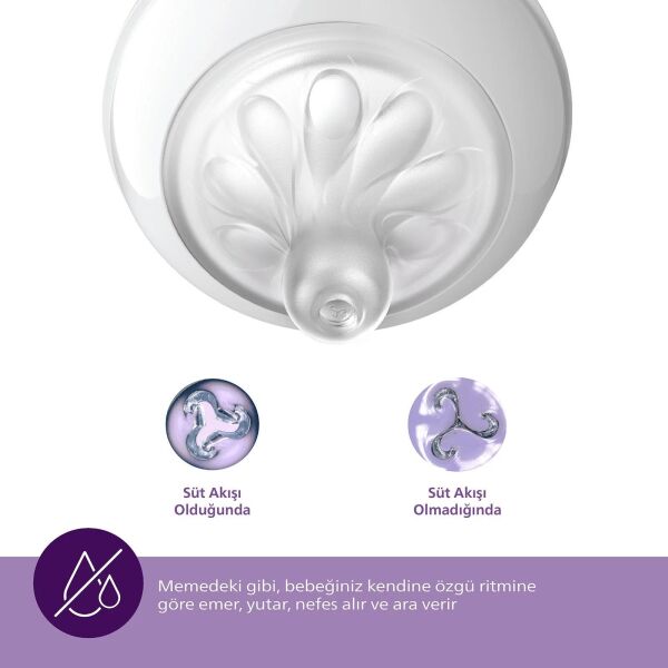 Philips Avent Natural Response 2'li Biberon Emziği, 5 Numara, 6 Ay+