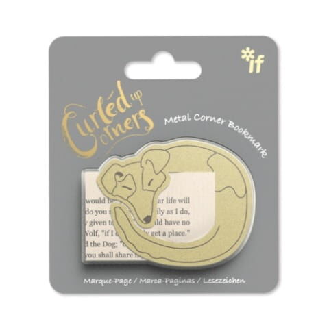 İf Curled Up Corners Metal Kitap Ayracı - Sleepy Dog