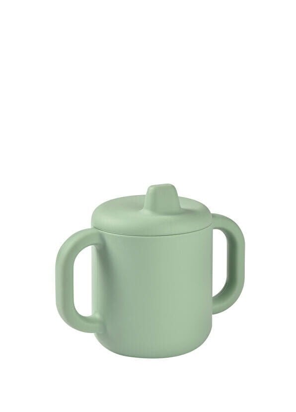 Beaba Kulplu Silikon Öğrenme Suluk // Sage Green