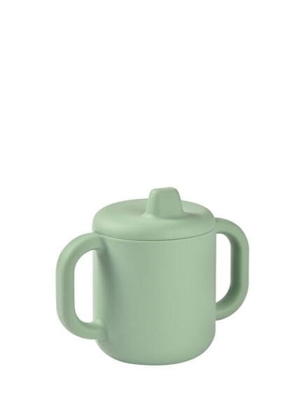 Beaba Kulplu Silikon Öğrenme Suluk // Sage Green