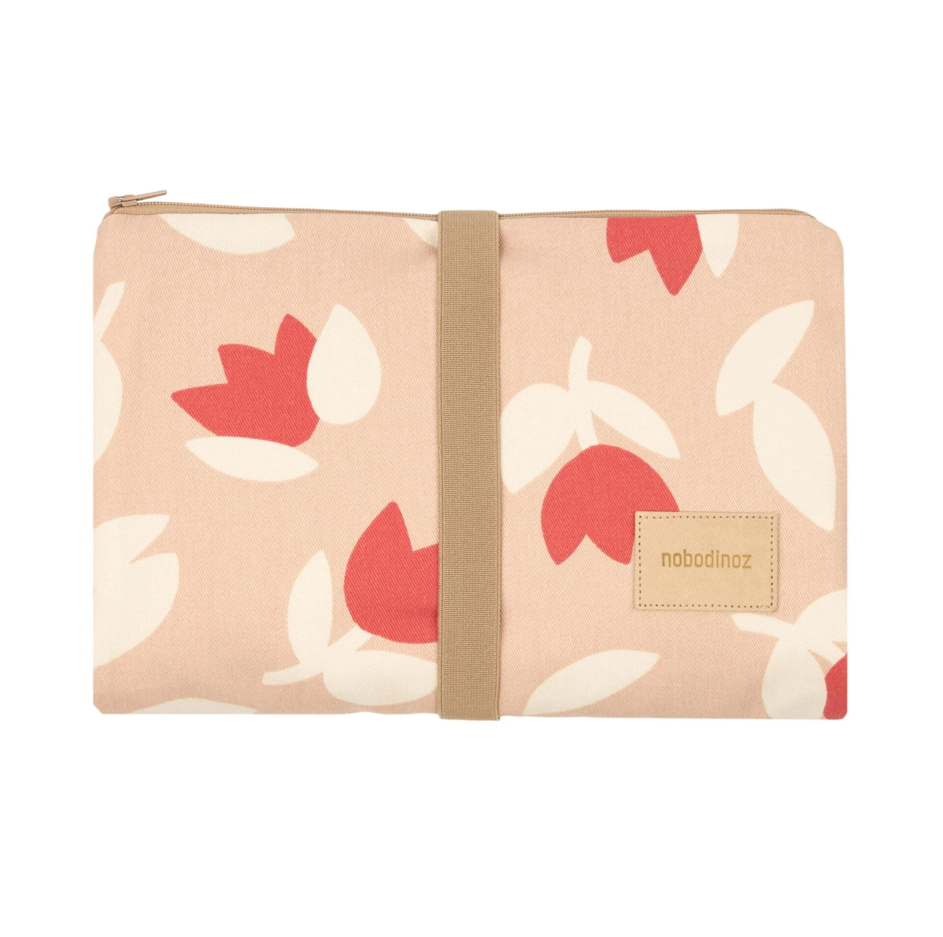 Nobodinoz Hyde Park Su Geçirmez Alt Değiştirme Matı, Red Tulip