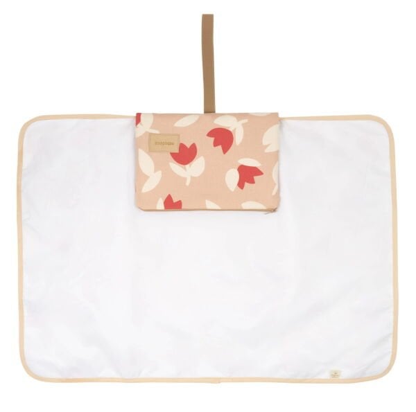 Nobodinoz Hyde Park Su Geçirmez Alt Değiştirme Matı, Red Tulip