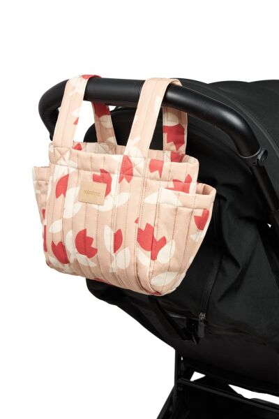 Nobodinoz Hyde Park Bebek Arabası Düzenleyici Çanta, Red Tulip