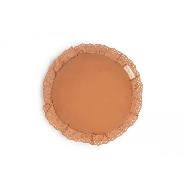 Nobodinoz Yastık, Vera Round Lace, Sienna Brown