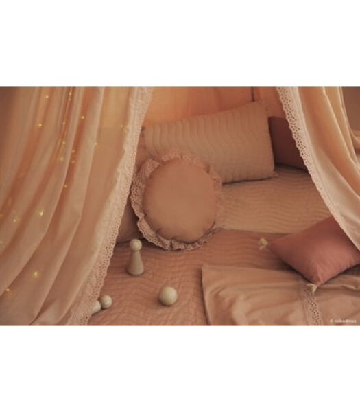 Nobodinoz Yastık, Vera Round Lace, Sienna Brown