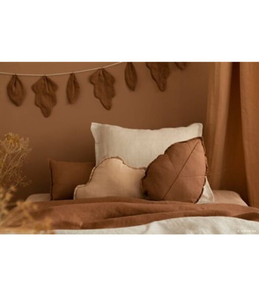 Nobodinoz Lin Francais Yaprak Yastık  Noısette