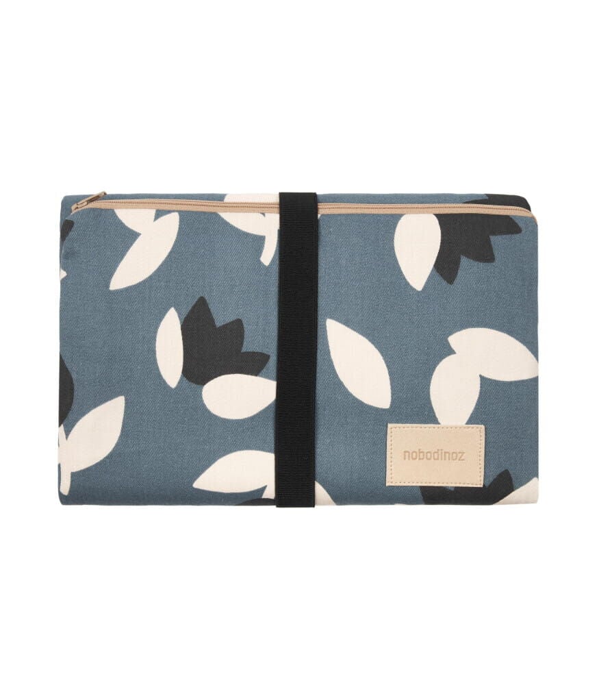 Nobodinoz Hyde Park Alt Değiştirme Pedi  Blue Black Tulips