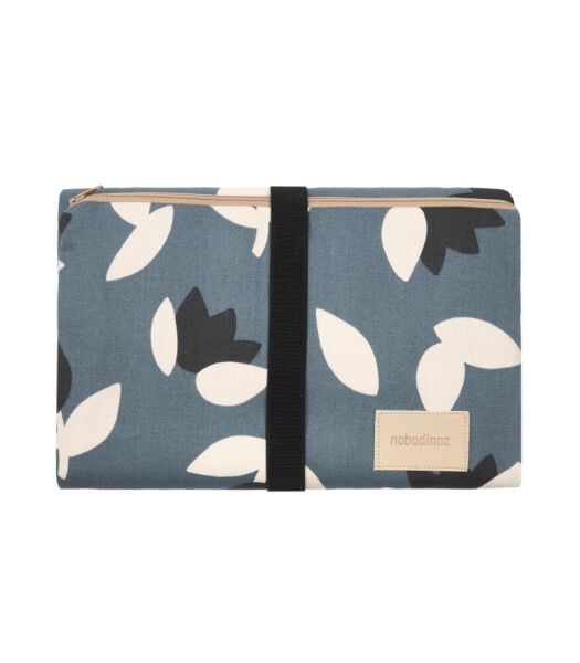 Nobodinoz Hyde Park Alt Değiştirme Pedi  Blue Black Tulips