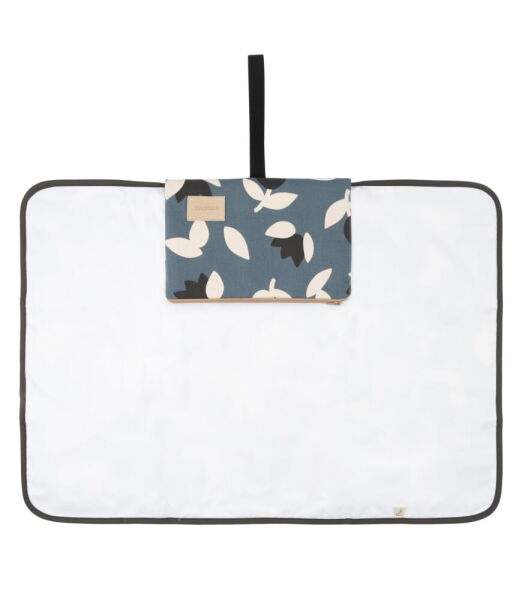 Nobodinoz Hyde Park Alt Değiştirme Pedi  Blue Black Tulips