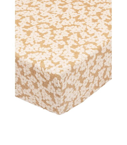 Nobodinoz Wabi Sabi Lastikli Çarşaf // Golden Brown Sakura