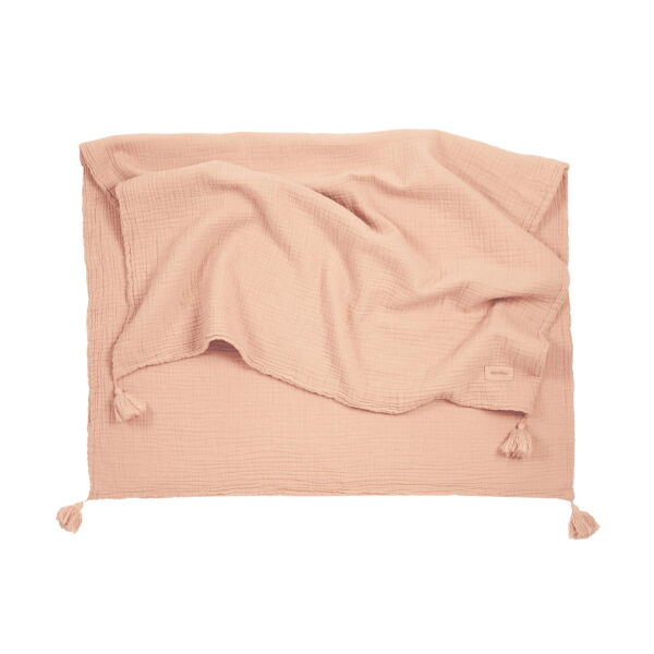 Nobodinoz Wabi Sabi 2 Kat Müslin Battaniye, Powder Pink