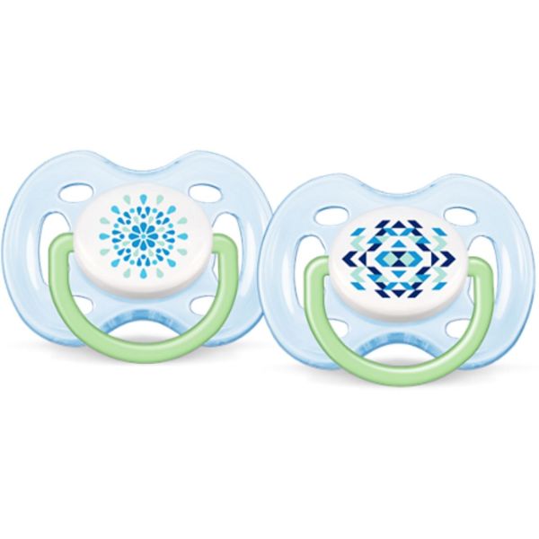 Avent 0% BPA Free Flow Yalancı Emzik 0-6 Ay İkili Mavi