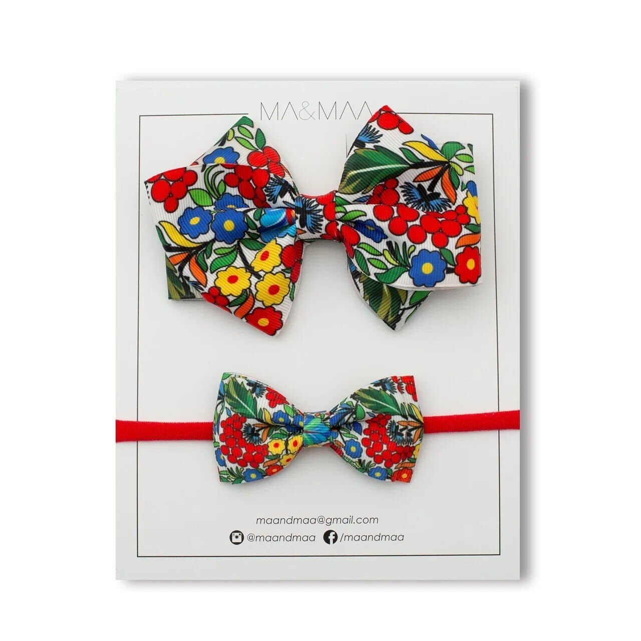 MA&MAA Red Crispy Flower - Anne kız grogen set