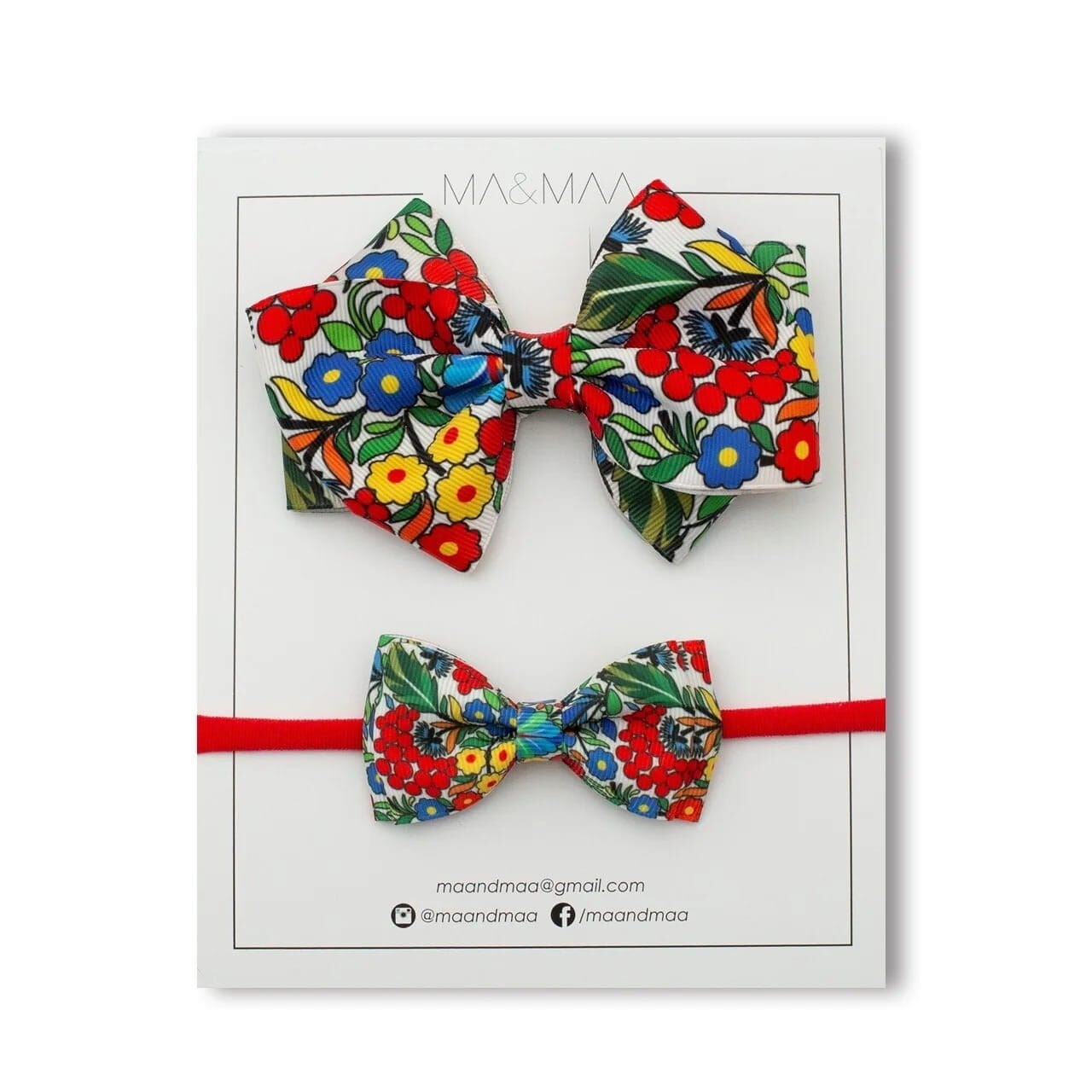 MA&MAA Red Crispy Flower - Anne kız grogen set