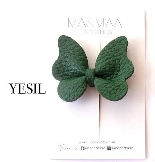 MA&MAA DERİ KELEBEK TOKA - Klips toka