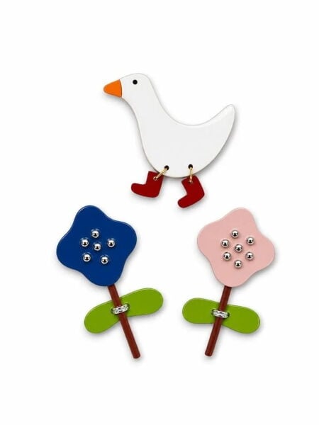 İpobomi Goose & Flowers Set Toka