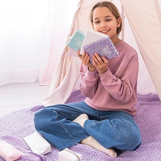 Back2Fun Parlak Simli Defter Pembe