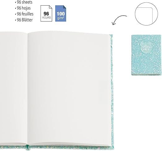 Back2Fun Parlak Simli Defter Mavi