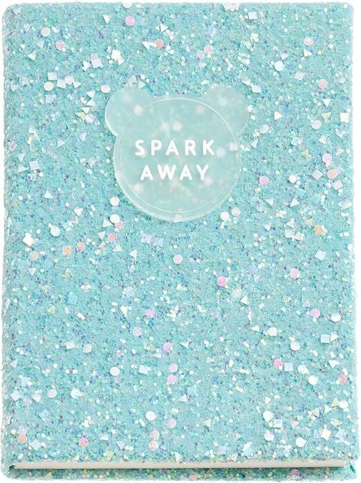 Back2Fun Parlak Simli Defter Mavi