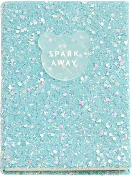 Back2Fun Parlak Simli Defter Mavi