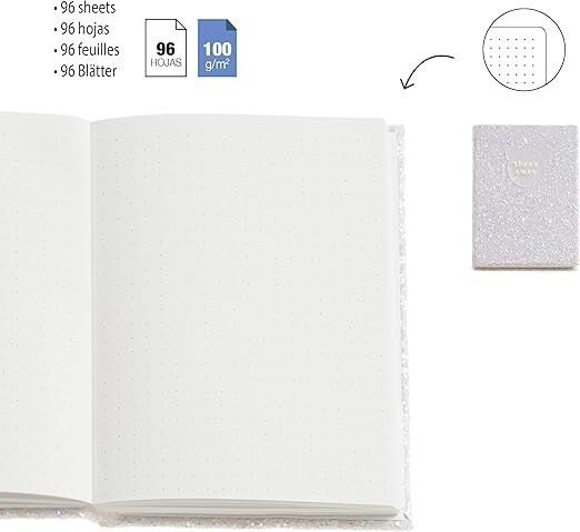 Back2Fun Parlak Simli Defter Beyaz