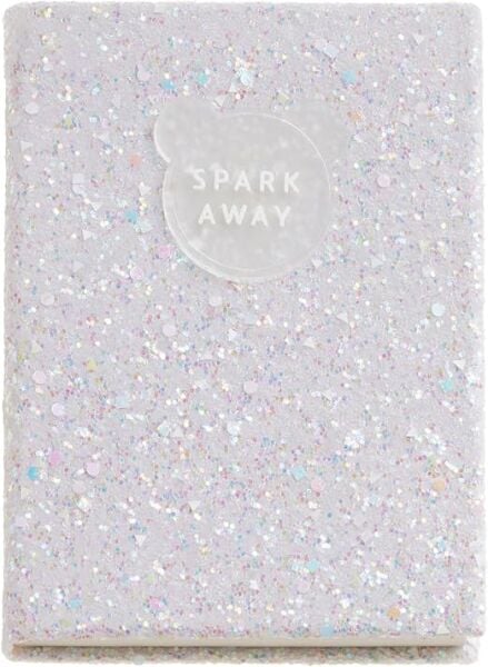 Back2Fun Parlak Simli Defter Beyaz