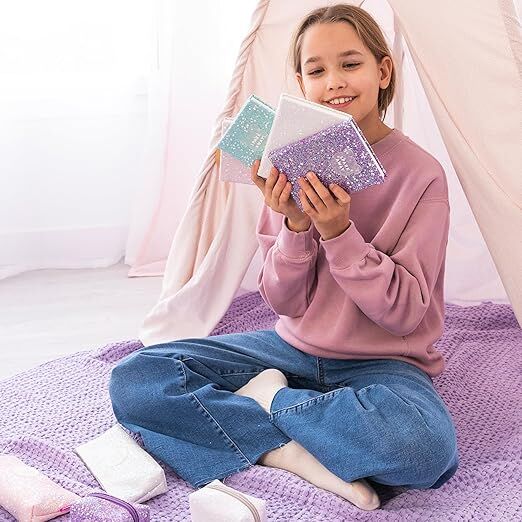 Back2Fun Parlak Simli Defter Beyaz