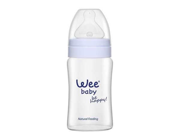 Wee Baby Isıya Dayanıklı Gaz Önleyici Geniş Ağızlı Biberon 250ml