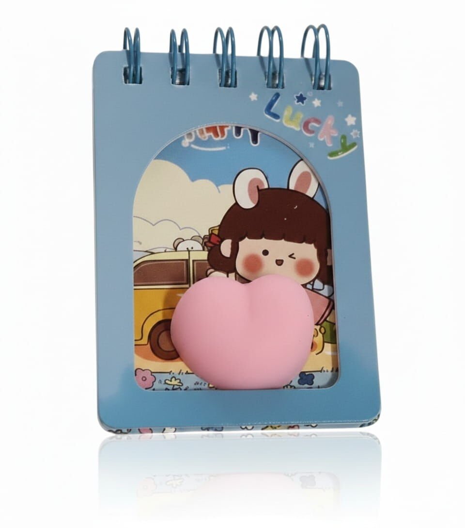 Taros Unick Color Çilek Kız Kalpli Spiralli Not Defteri