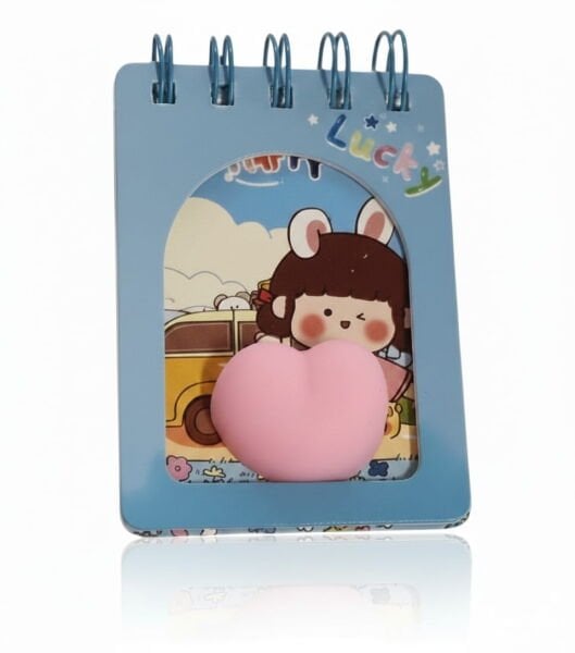 Taros Unick Color Çilek Kız Kalpli Spiralli Not Defteri