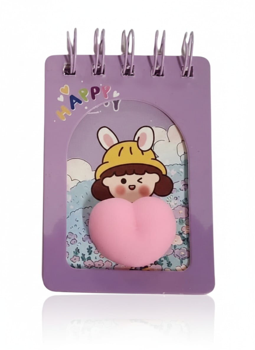 Taros Unick Color Çilek Kız Kalpli Spiralli Not Defteri