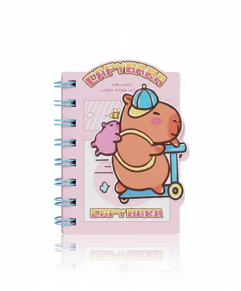 Taros Unick Color Capybara Kabartmalı Not Defteri