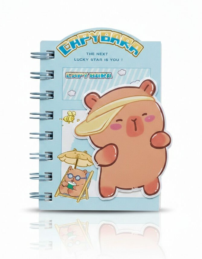 Taros Unick Color Capybara Kabartmalı Not Defteri