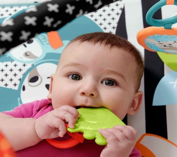 Fisher Price Neşeli Hayvanlar 3'ü 1 Arada Jimnastik Merkezi Oyun Halısı