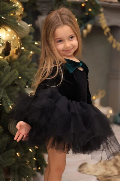 MON ICONE Yeşil Fiyonk Elbise