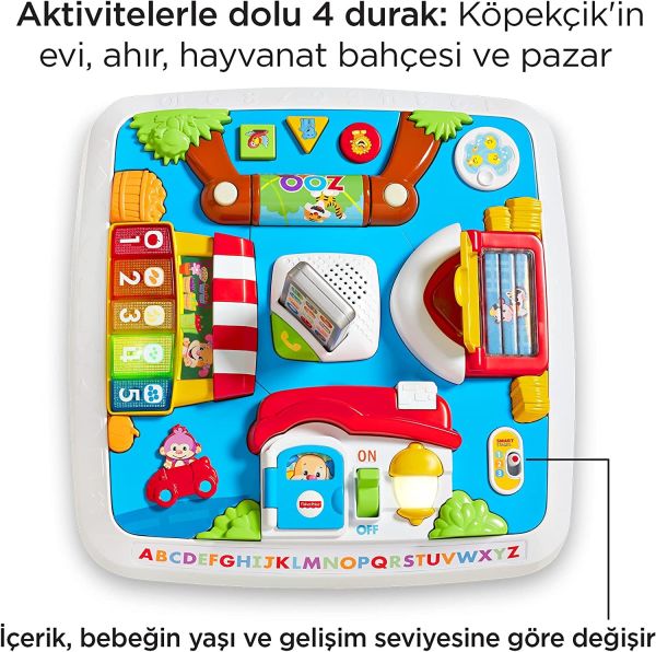 Fisher Price Eğlen & Öğren Eğitici Köpekçiğin Aktivite Masası (Türkçe ve İngilizce)